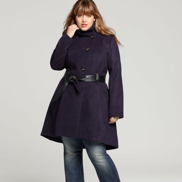 NWT Baby Phat A-Line Jacket Coat Belted Wool  M - Picture 1 of 17